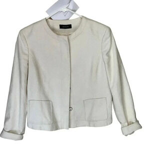 Jones New York Grannycore Career Wear Snap Buttons Jacket Women Size S/M Pocket